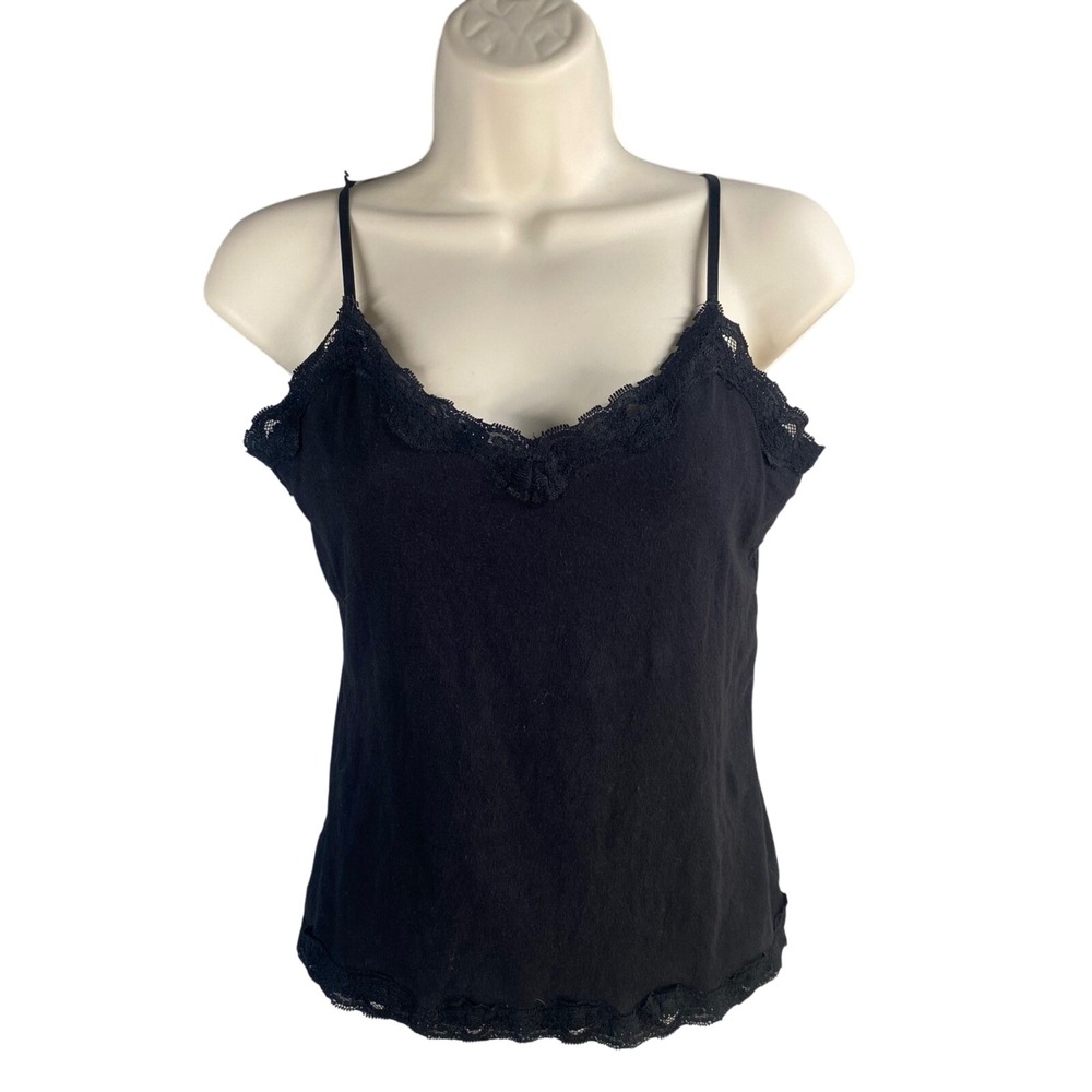 Mossimo Lace Trim Babydoll Tank Top Medium Y2k Coquette‎ Fairy Grunge 90s